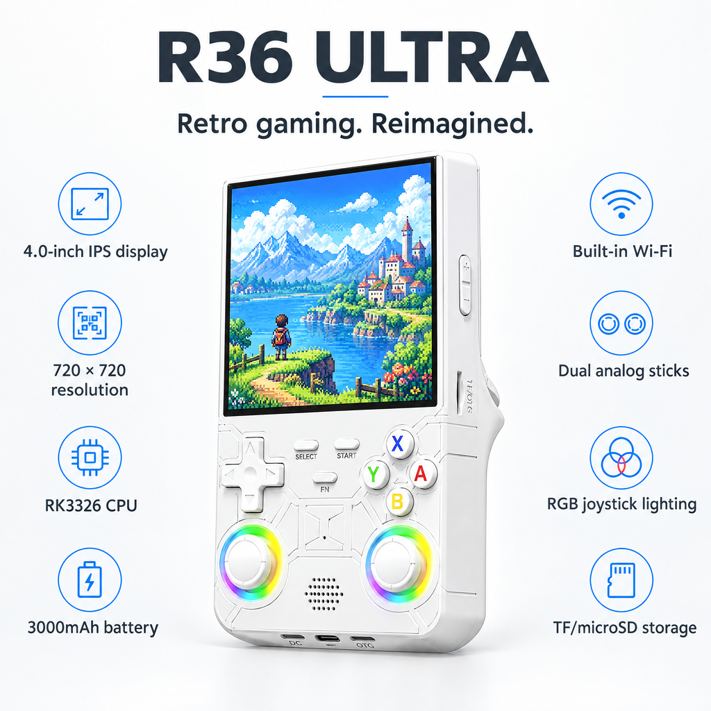 R36 Ultra Retro Handheld Game Console (2026 Version)
